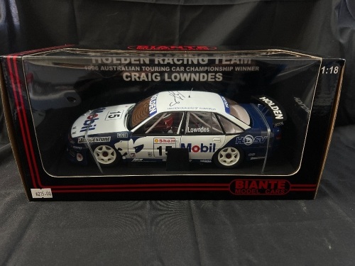 1996 Holden Commodore VR #15 Craig Lowndes Mobil HRT - Winner ATCC - 0687/4500 - Biante - B180402G - Car Roof Signed Craig Lowndes
