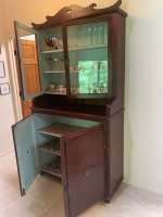 Colonial Australian Pine 2 Door Hutch with 2 Door Glazed Top - 2