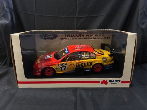1999 Ford Falcon AU #17 Dick Johnson/Steven Johnson - FAI 1000 - 0593/5004 - Biante - MB009 - Car Roof DJ, Bonnet SJ, Certificate DJ