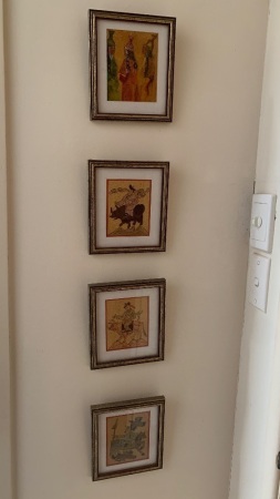 4 Small Asian Framed Paintings