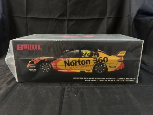 2009 Ford Falcon BF XR8 #999 James Moffat - Norton 360 Fujitsu Series - 0232/0300 - Biante - B18302F - Car & Certificate Signed James Moffat