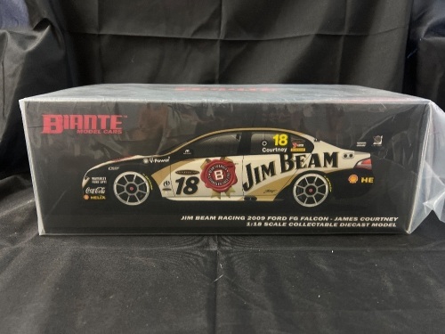 2009 Ford Falcon FG XR8 #18 James Courtney - DJR Jim Beam ATCC - 0104/1098 - Biante - B18303C - Car Signed Dick Johnson & James Courtney; Certificate Signed @ TM Event 2010