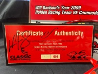 2009 Holden Commodore VE #2 Will Davison - Holden Racing Team - ATCC - 0407/1000 - Classic Car - 18381 - Car On Bonnet & Certificate Signed Will Davison - 3