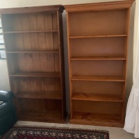 2 x Tall Pine Shelf Units