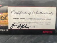 2010 Ford Falcon BF XR8 #99 James Moffat - Norton 360 Fujitsu Series - 0104/0360 - Biante - B18302L - Car & Certificate Signed James Moffat - 2