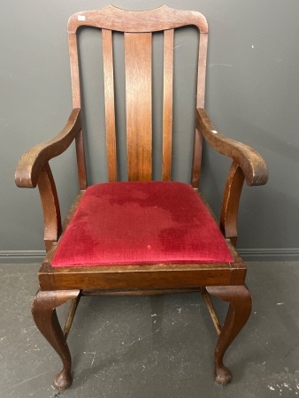Vintage Mahogany Carver Chair
