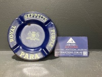 Antique Enamel Seppelts Advertising Ashtray