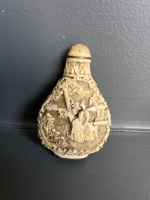 Pair of Carved Asian Snuff Bottles - 3
