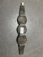 Antique Chinese Filigree Silver and Bone Bracelet - 2