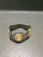 Antique Chinese Filigree Silver and Bone Bracelet - 3