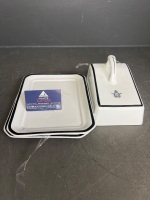 Royal Australian Air Force Ceramic Cheese Dish with 2nd Base Plate