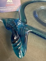 Murano Hand Blown Studio Blue Art Glass Fish - 3