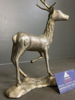 Silver-Tone Metal Deer Decor - 2