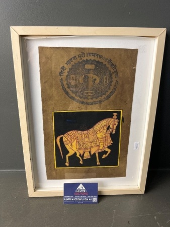 Handpainted Indian Mini Marwai Horse Painting