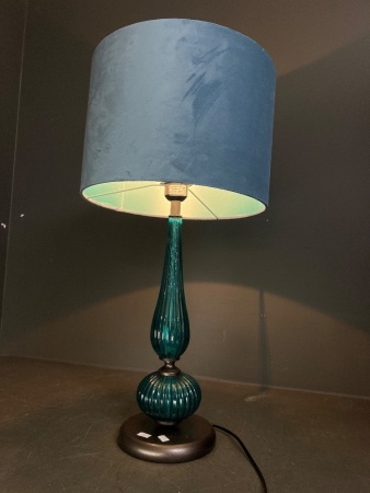 Velvet Turquoise Table Lamp