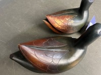 Hand Carved Knysna Moorhen x 2 AF - 3