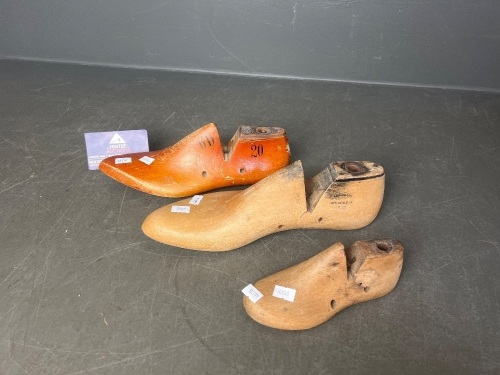 3 x Wooden Shoe Lasts