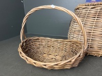 Fishing Creel and Woven Carry Basket - 2