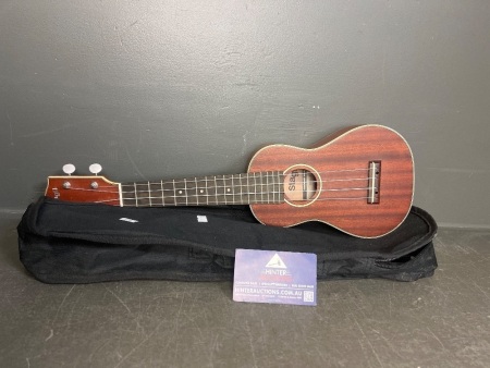 Stagg US80-S Handmade Ukulele with Tuner and Soft Carry Case