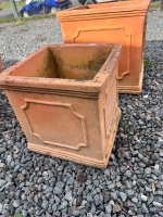 2 x Square Terracotta Pots - 2