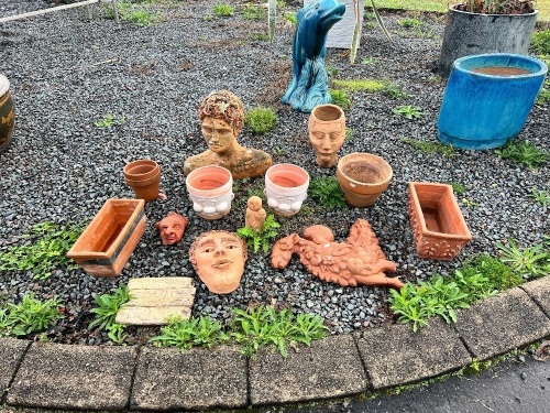 Large Lot of Terracotta Decorative Items