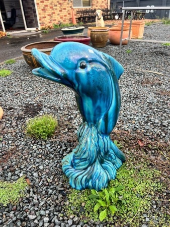 Large Decorative Ceramic Dolphin