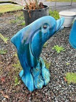 Large Decorative Ceramic Dolphin - 3