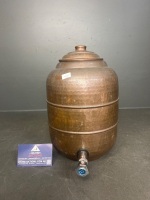 Hammered Copper Water Dispenser 'Raj Shree'