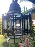 Brass & Glass Hanging Lantern - 2