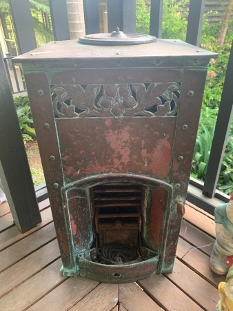 Beautiful Small Antique Copper Fireplace