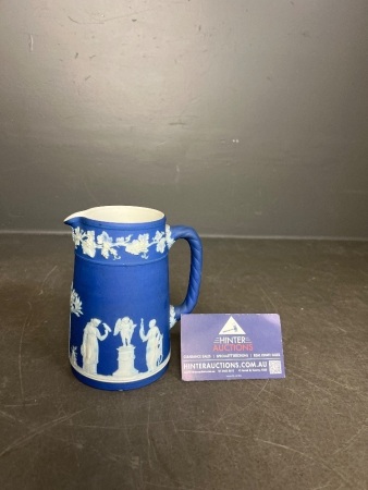 Blue and White Vintage Wedgwood Jasperware Pitcher