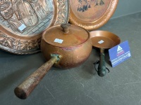 Copper Cooking Set with 2 Saucepans and 2 Plates - 4