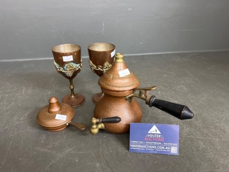 Copper Coffee/Serving Set
