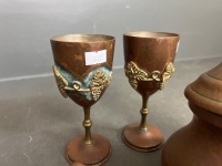 Copper Coffee/Serving Set - 3