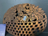 Ornate Copper-Plated Cast Iron Trivet - 2