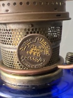 Aladdin Cobalt Blue Lincoln Drape Oil Lamp - 2