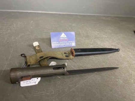 Belgian FN Type C Bayonet with Scabbard