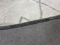 Large White with Grey Design Fluffy Carpet Softstep Gertmenian - 3