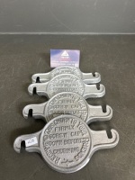 4 x Cast Aluminum Butter Churn Lids