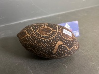 Traditional Australian Carved Boab Nut - Hand Etched - 2