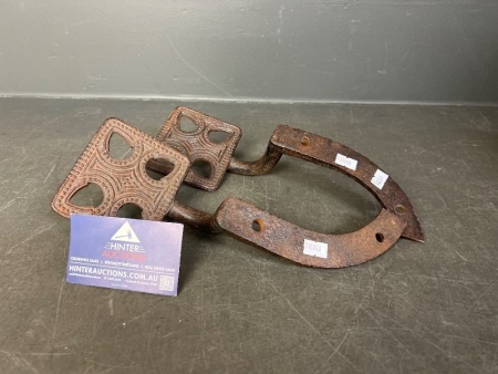 Vintage Iron Saddle/Buggy Steps