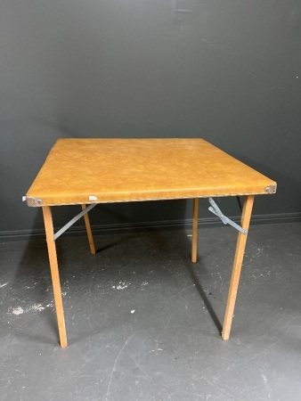 Vintage Brown Soft Top Card Table