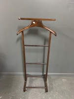 Wooden Valet Stand on Casters