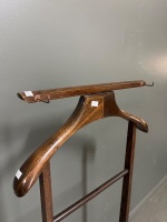 Wooden Valet Stand on Casters - 2
