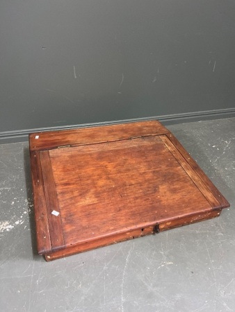Vintage Table Top Writing Slope with Hinged Storage