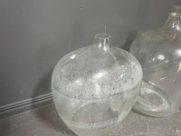 2 x Round Glass Demijohns - 2