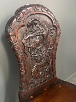 Hand-Carved Wooden Chair - 2
