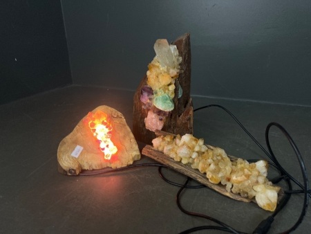 3 x Crystal Lamps