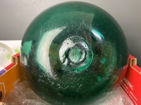 3 x Glass Buoys - 2 Green - 1 Clear - 5