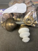 Bag of Brass Bed Fittings - 2